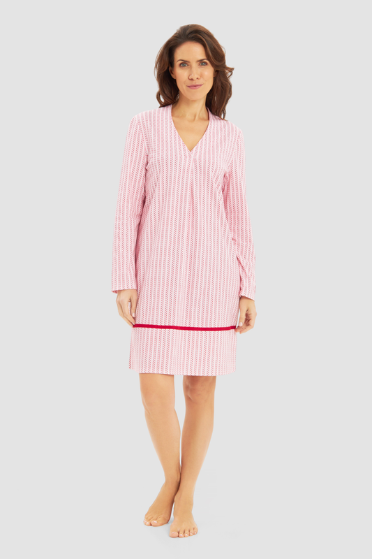 Féraud Nightgown on model in Minimal Print