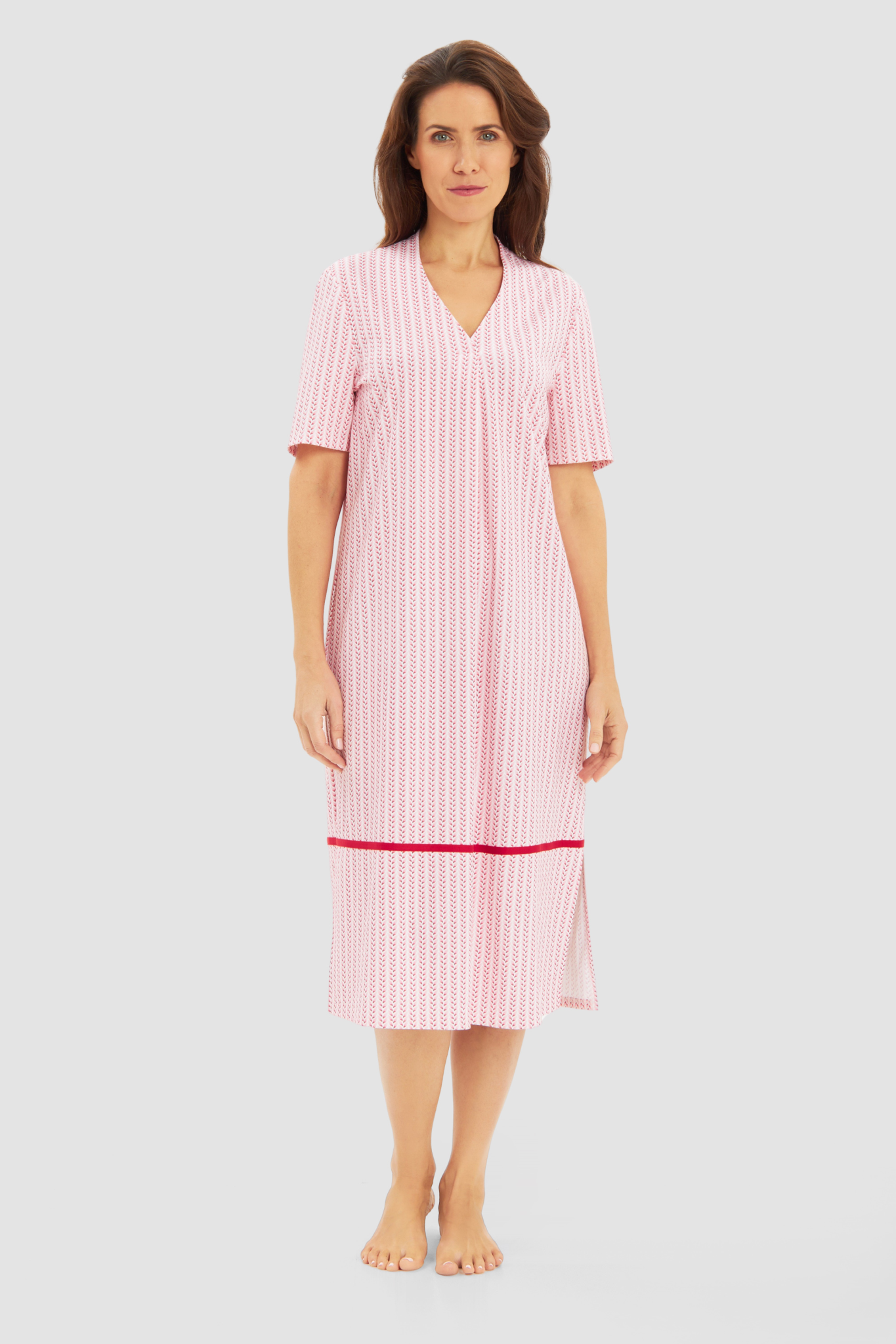 Féraud Nightgown on model in Minimal Print