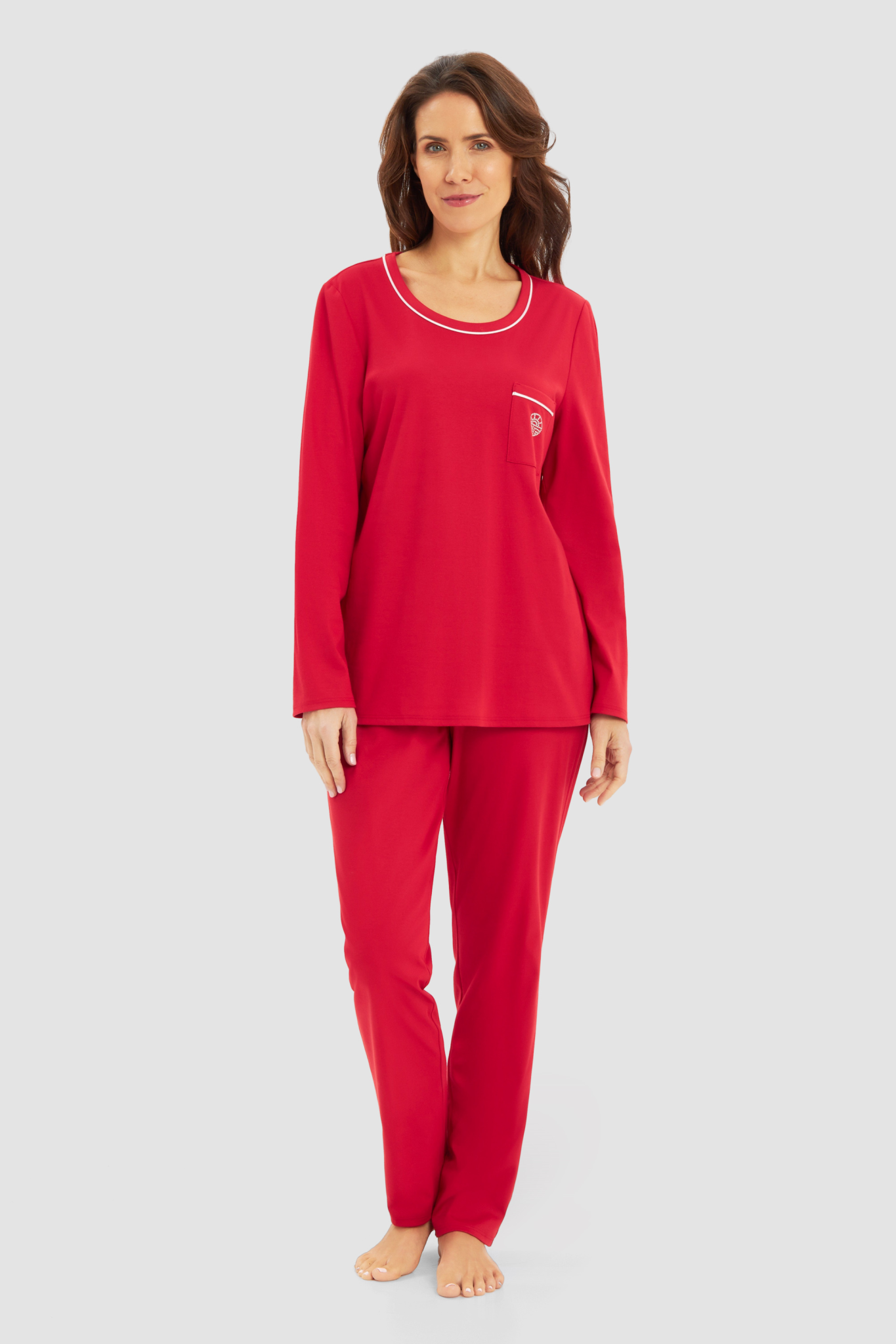 Féraud Pyjamas on model in Red