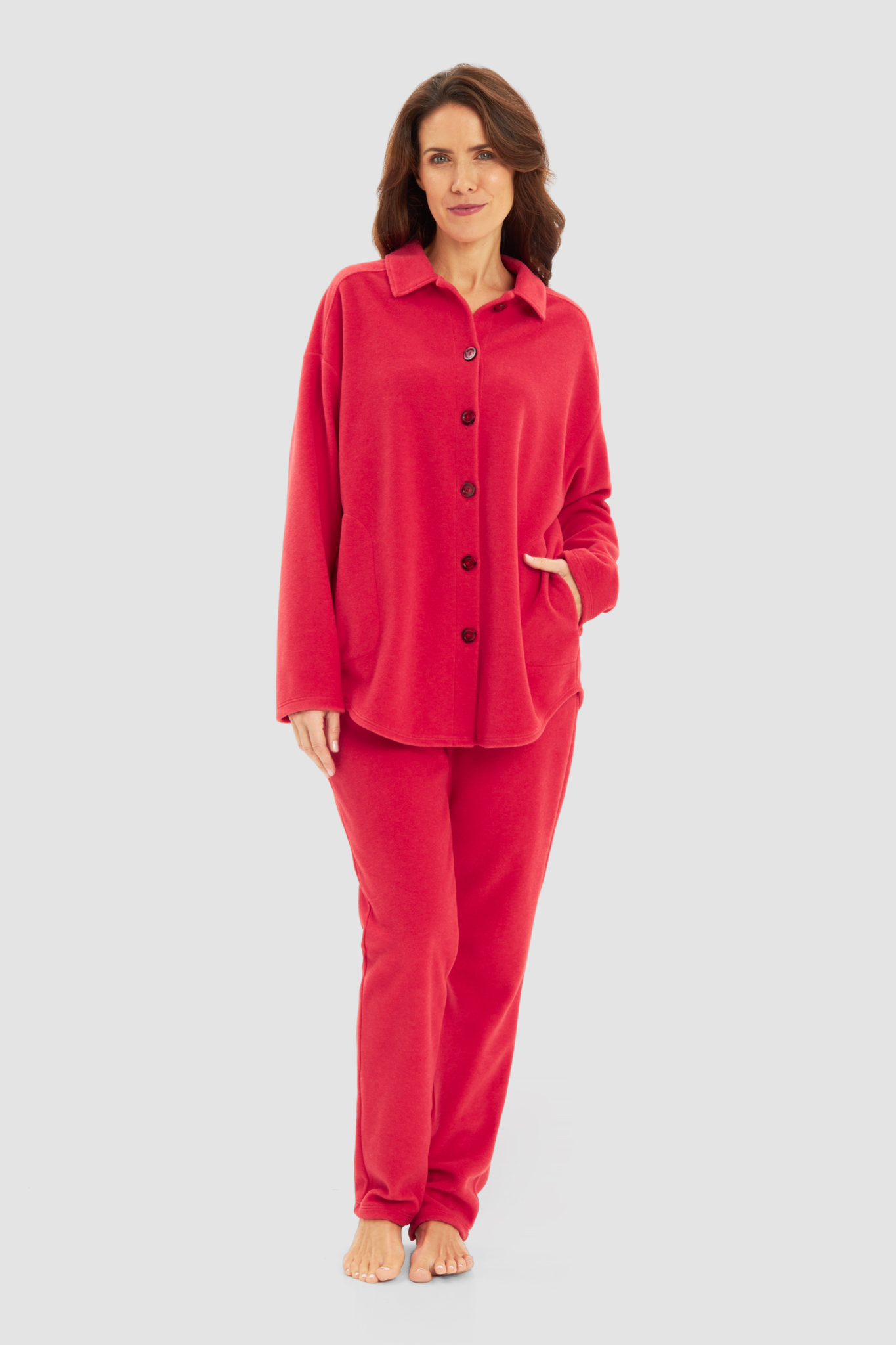 Féraud Lounge Set on model in Red