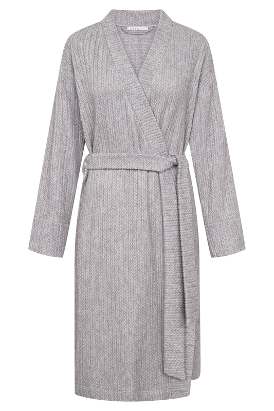 Féraud Robe front view in Heather Grey