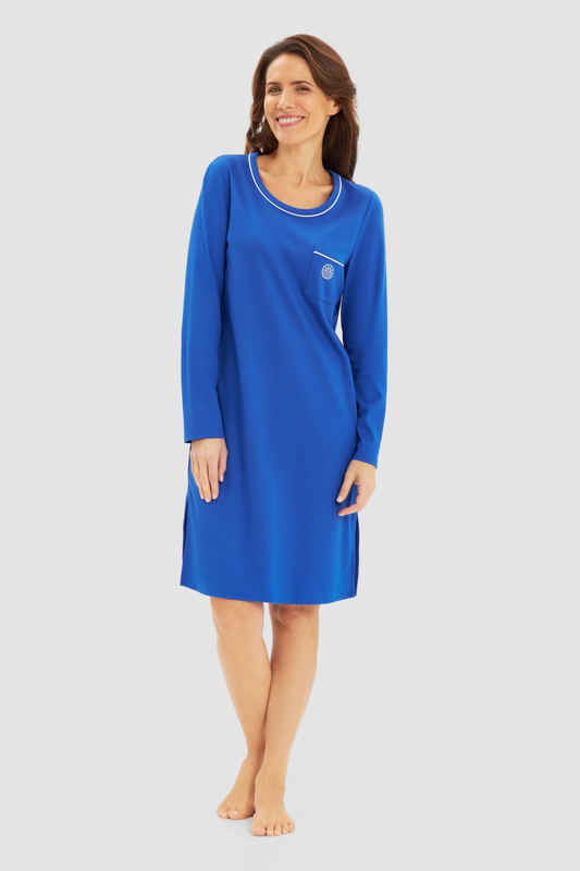 Féraud Nightgown on model in Royal