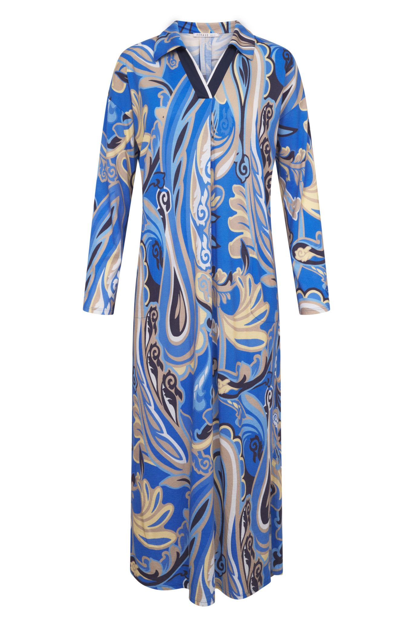 Féraud Nightgown front view in Big Paisley
