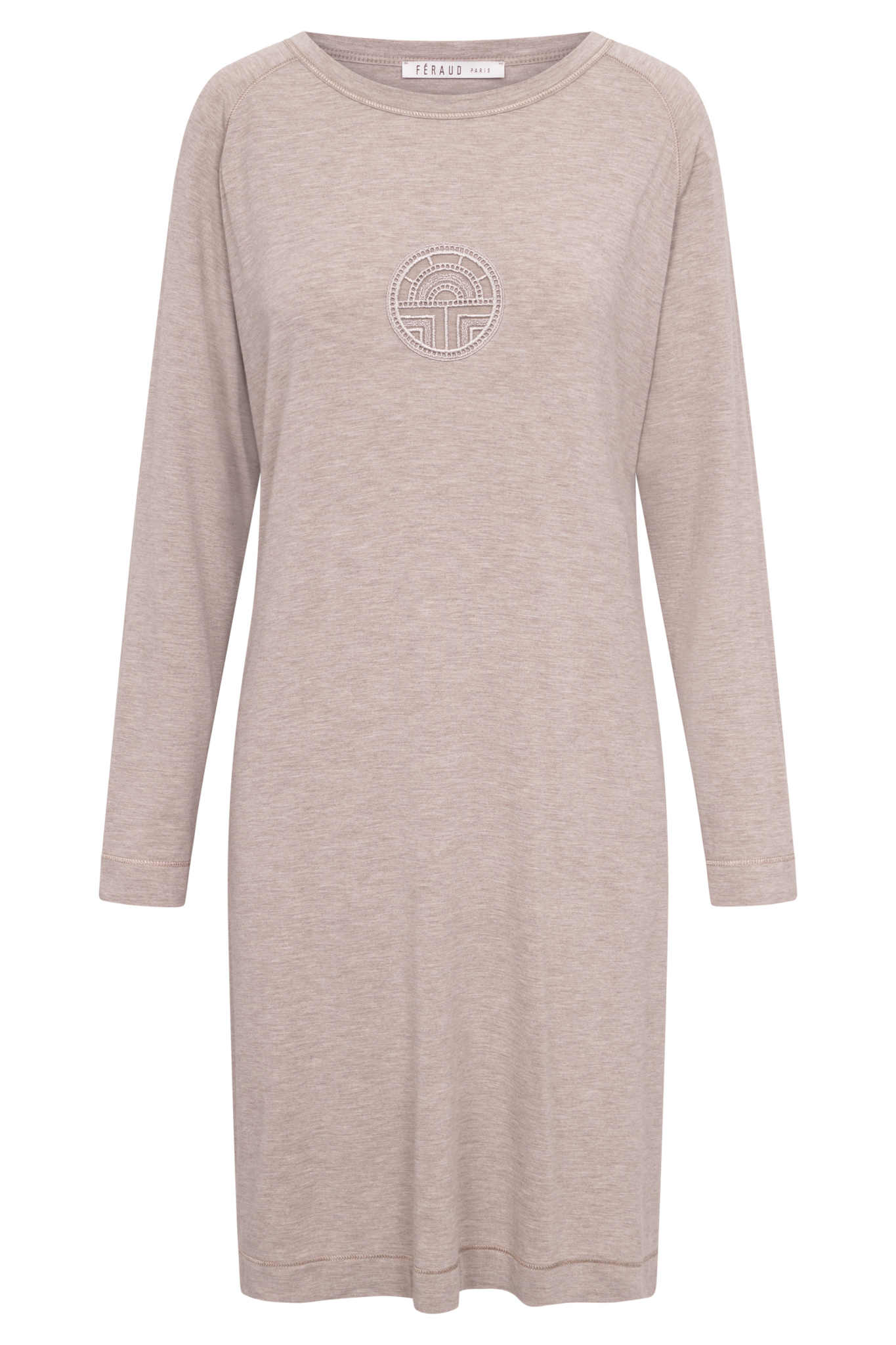 Féraud Nightgown front view in Heather Sand