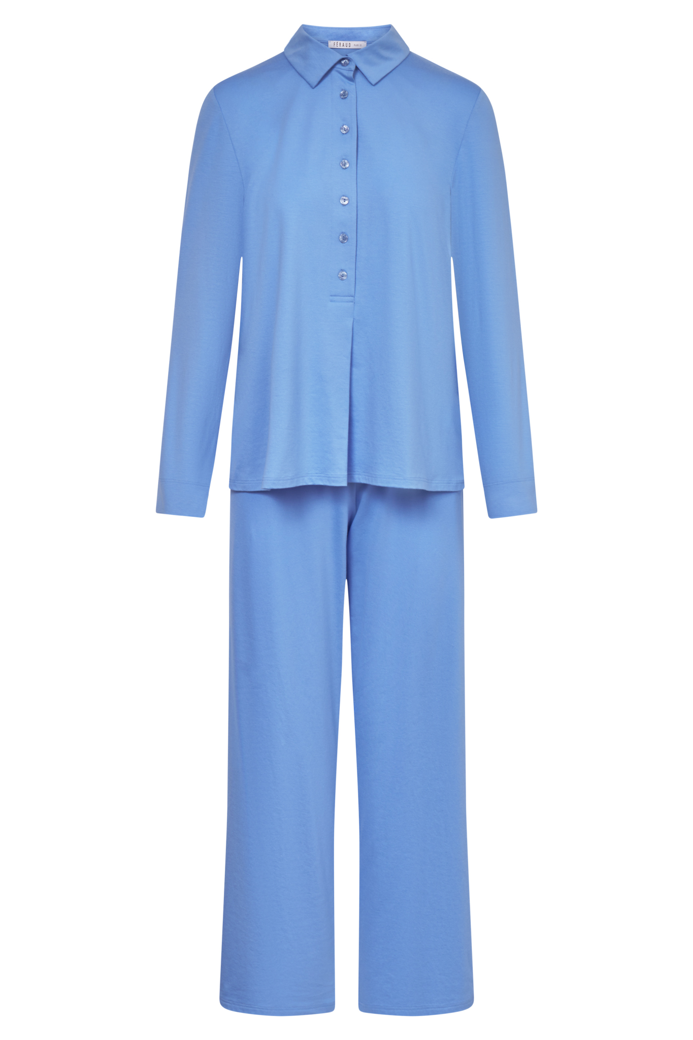 Féraud Pyjamas front view in Skyblue
