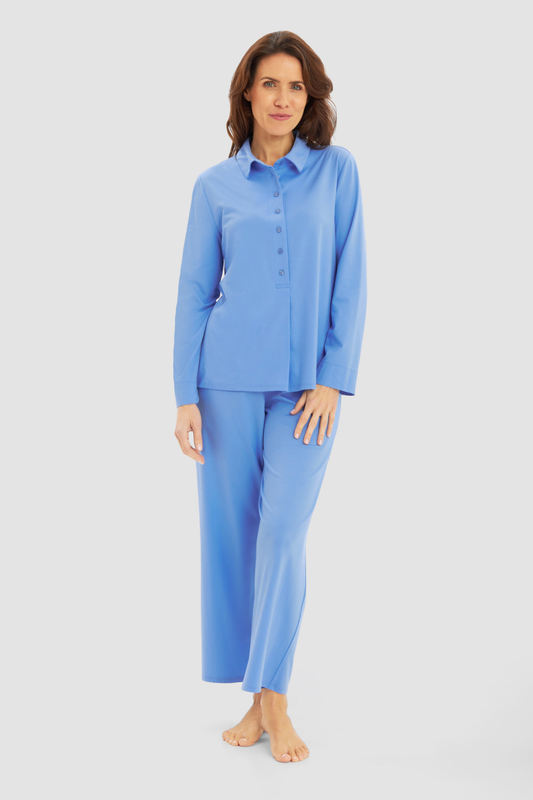 Féraud Pyjamas on model in Skyblue