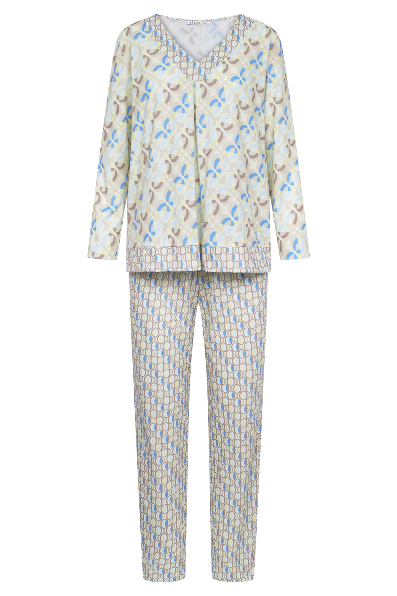Féraud Pyjamas front view in Print Mix