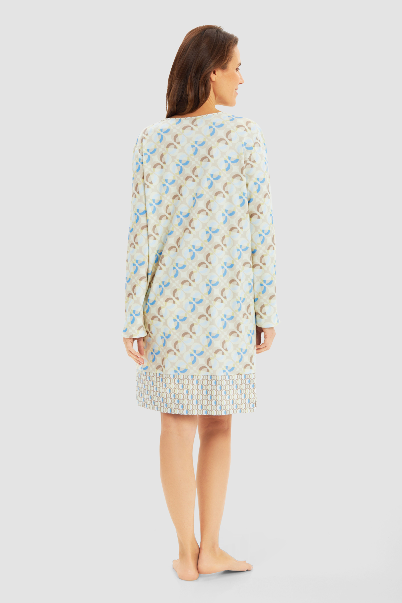 Féraud Nightgown back view in Print Mix