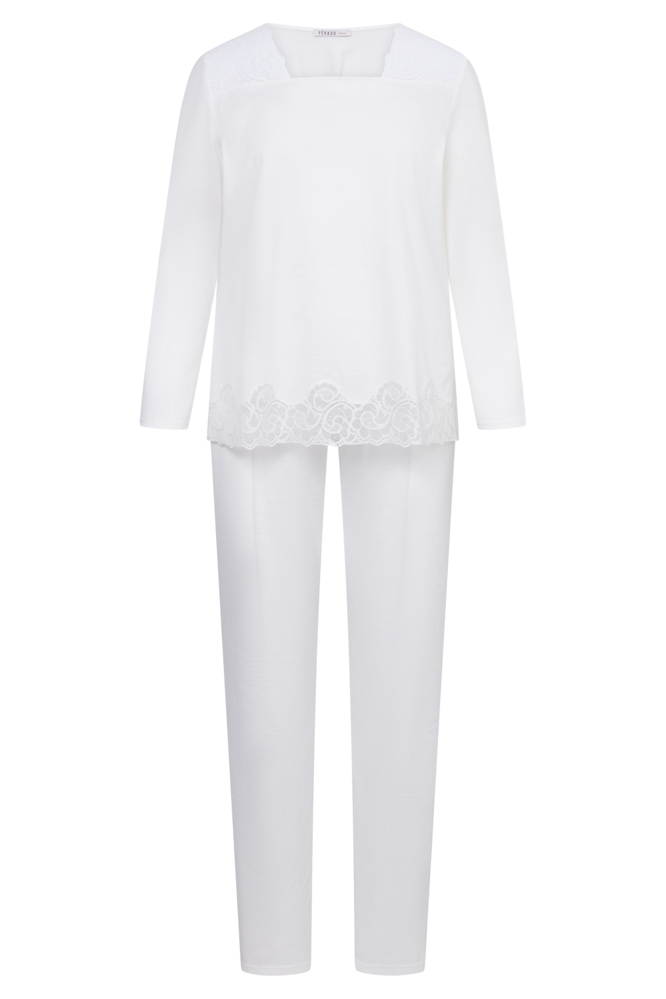 Féraud Pyjamas front view in Ivory