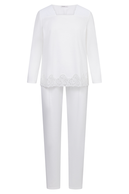 Féraud Pyjamas front view in Ivory