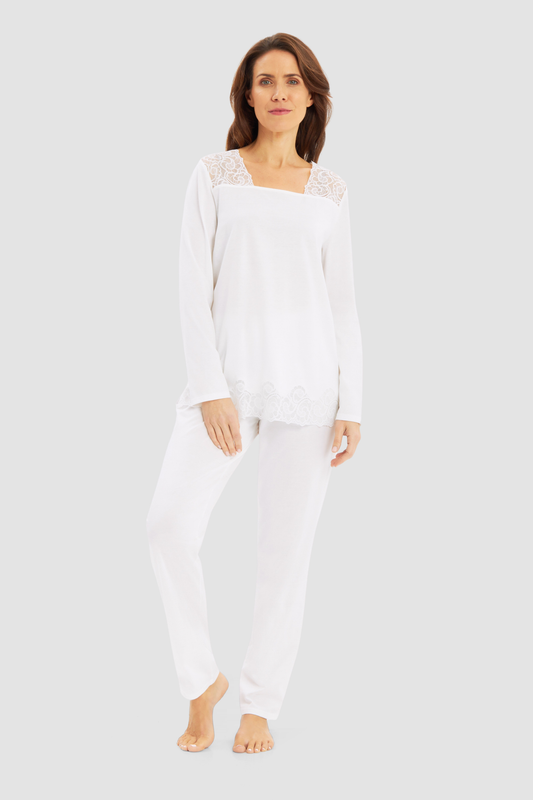 Féraud Pyjamas on model in Ivory