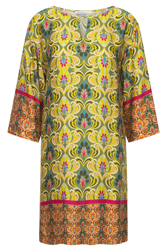 Féraud Beach Dress front view in Ornamental Mix