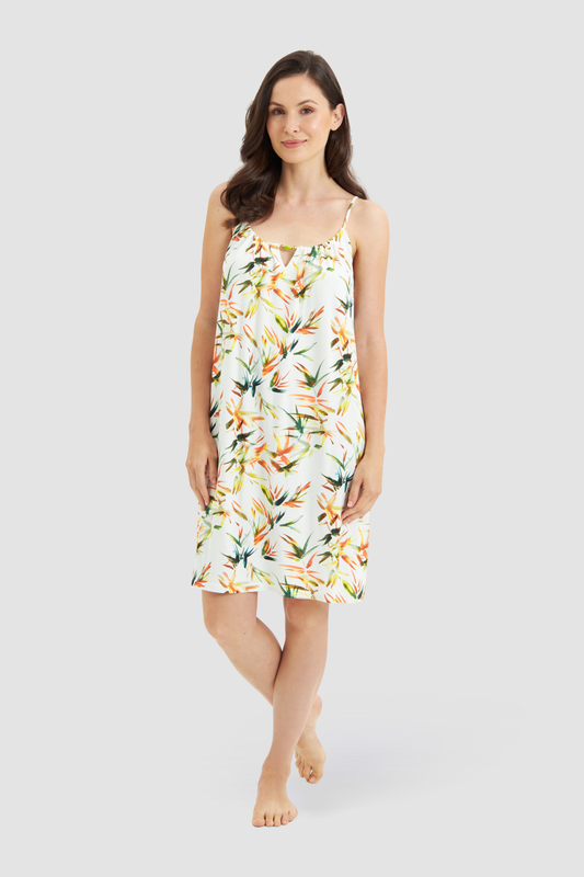 Féraud Beach Dress on model in Bamboo