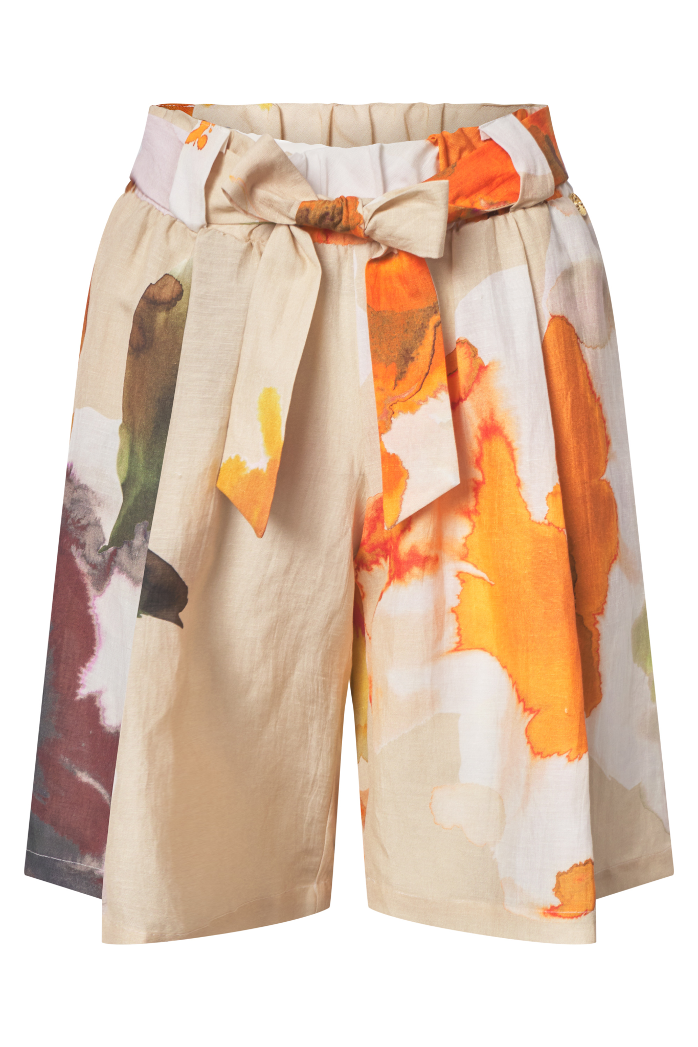 Féraud Lounge Pants front view in Multicolor Flowers