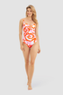 Féraud Swimsuit on model in Ornamental Print