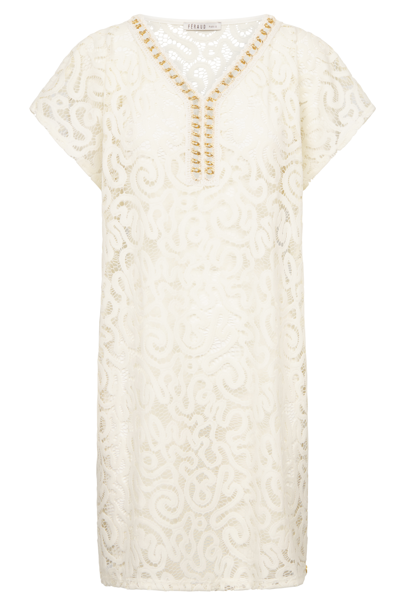 Féraud Beach Dress front view in Ivory