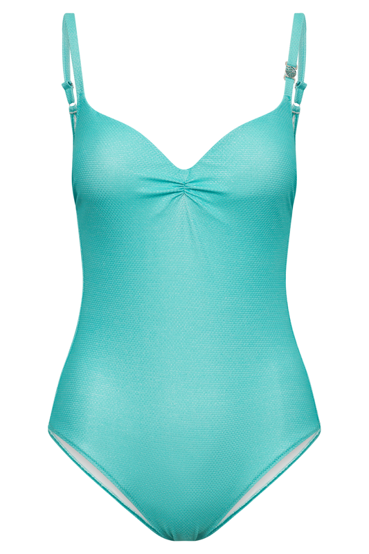 Féraud Swimsuit front view in Iceblue