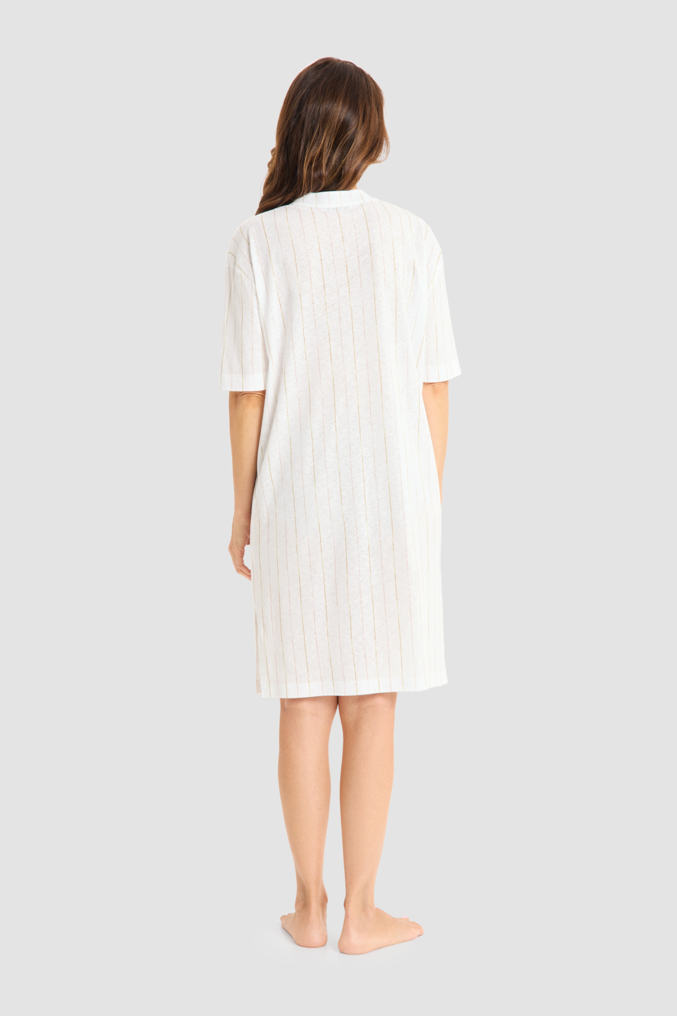 Féraud Nightgown back view in Stripe