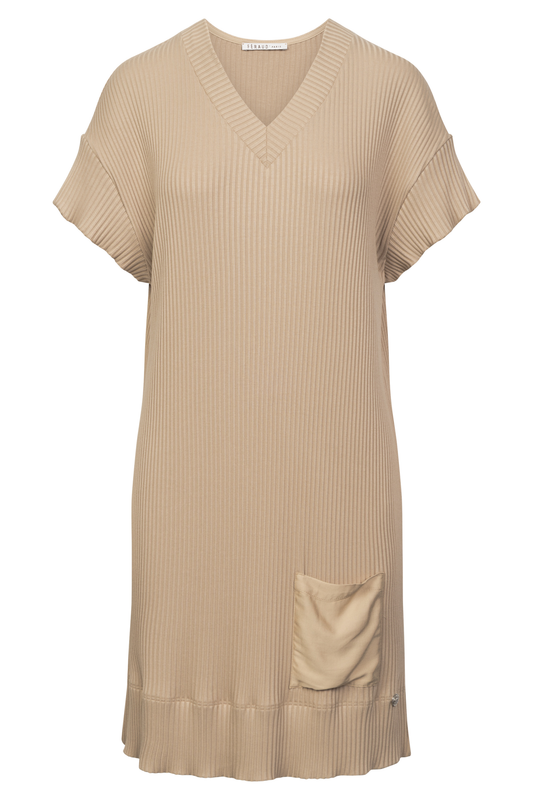 Féraud House Dress front view in Sand