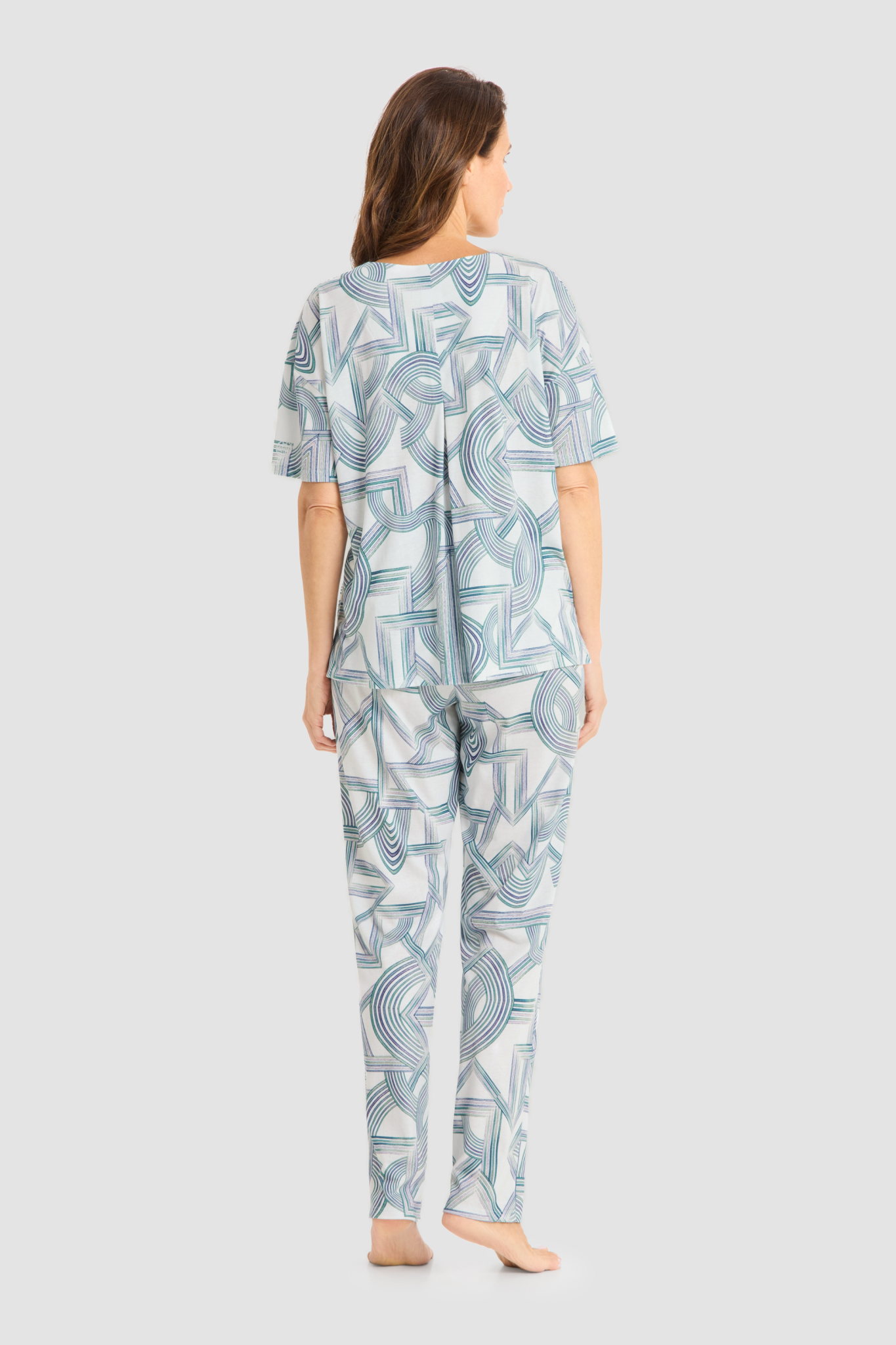 Féraud Pyjamas back view in Graphic Print