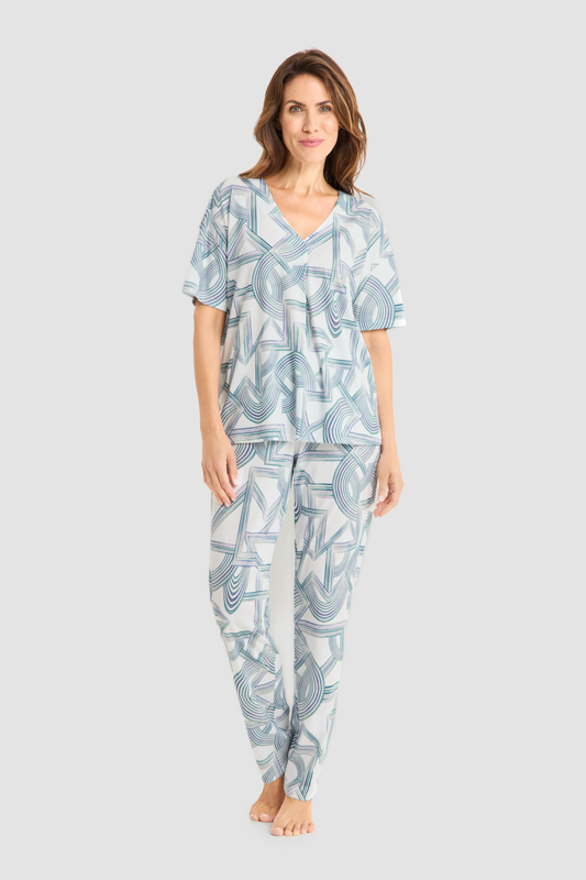 Féraud Pyjamas on model in Graphic Print