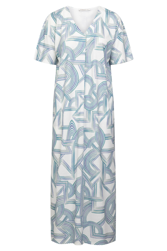 Féraud Nightgown front view in Graphic Print
