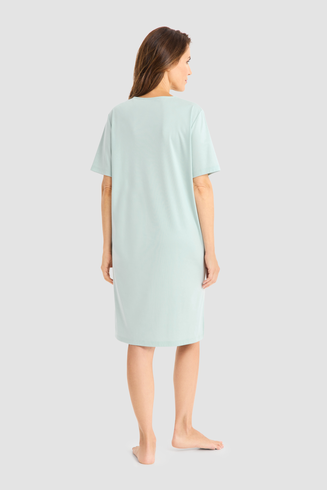 Féraud Nightgown back view in Light Jade