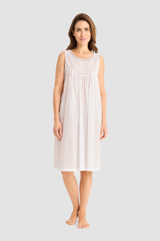 Féraud Nightgown on model in White