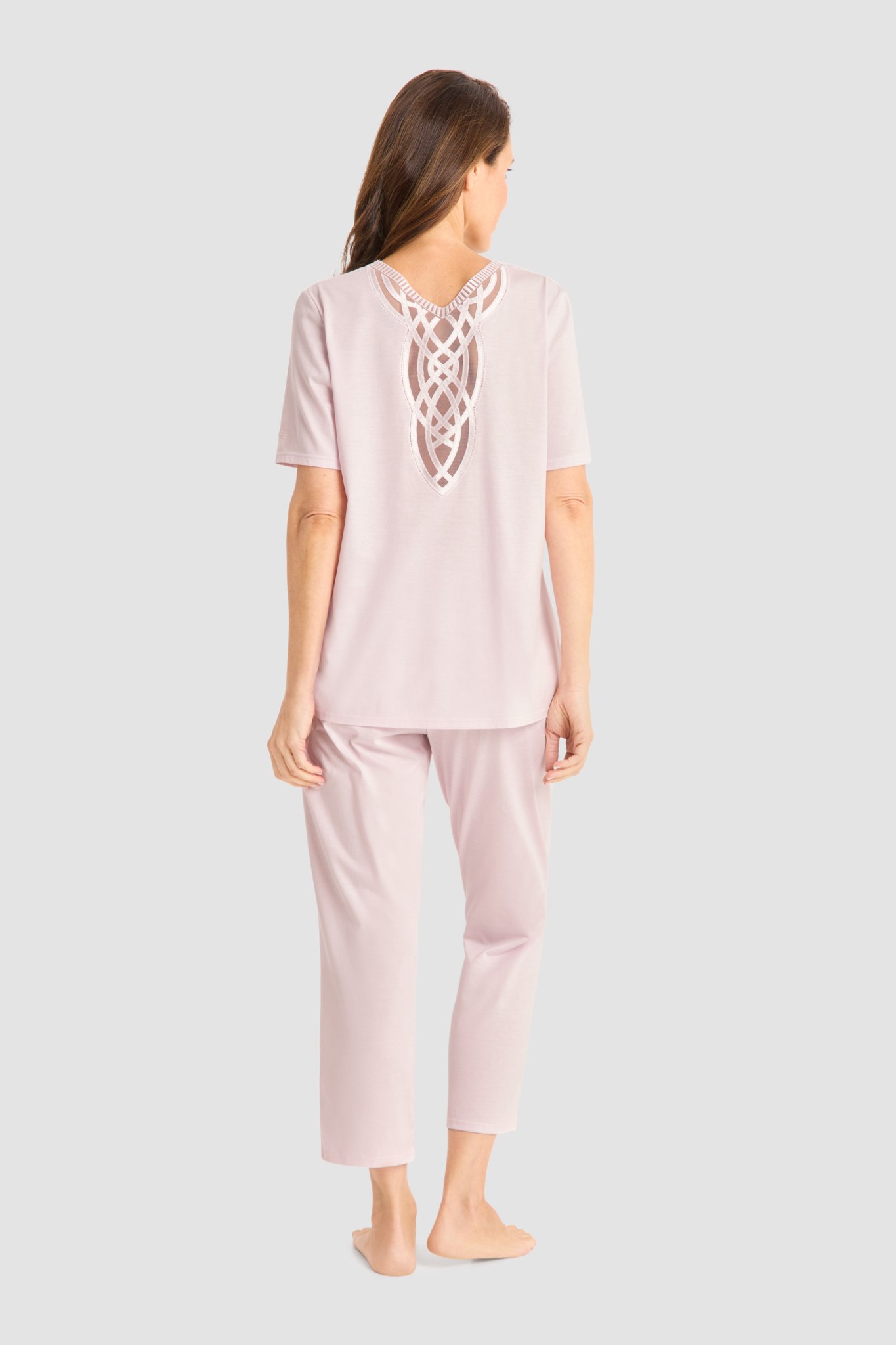 Féraud Pyjamas back view in Romantic Rose