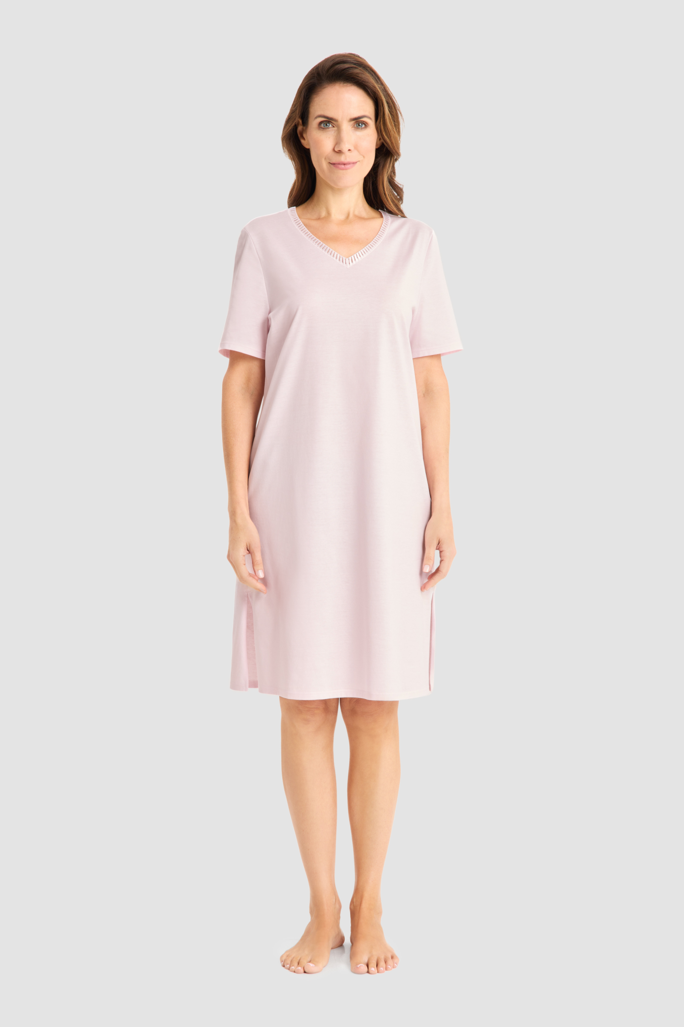 Féraud Nightgown on model in Romantic Rose