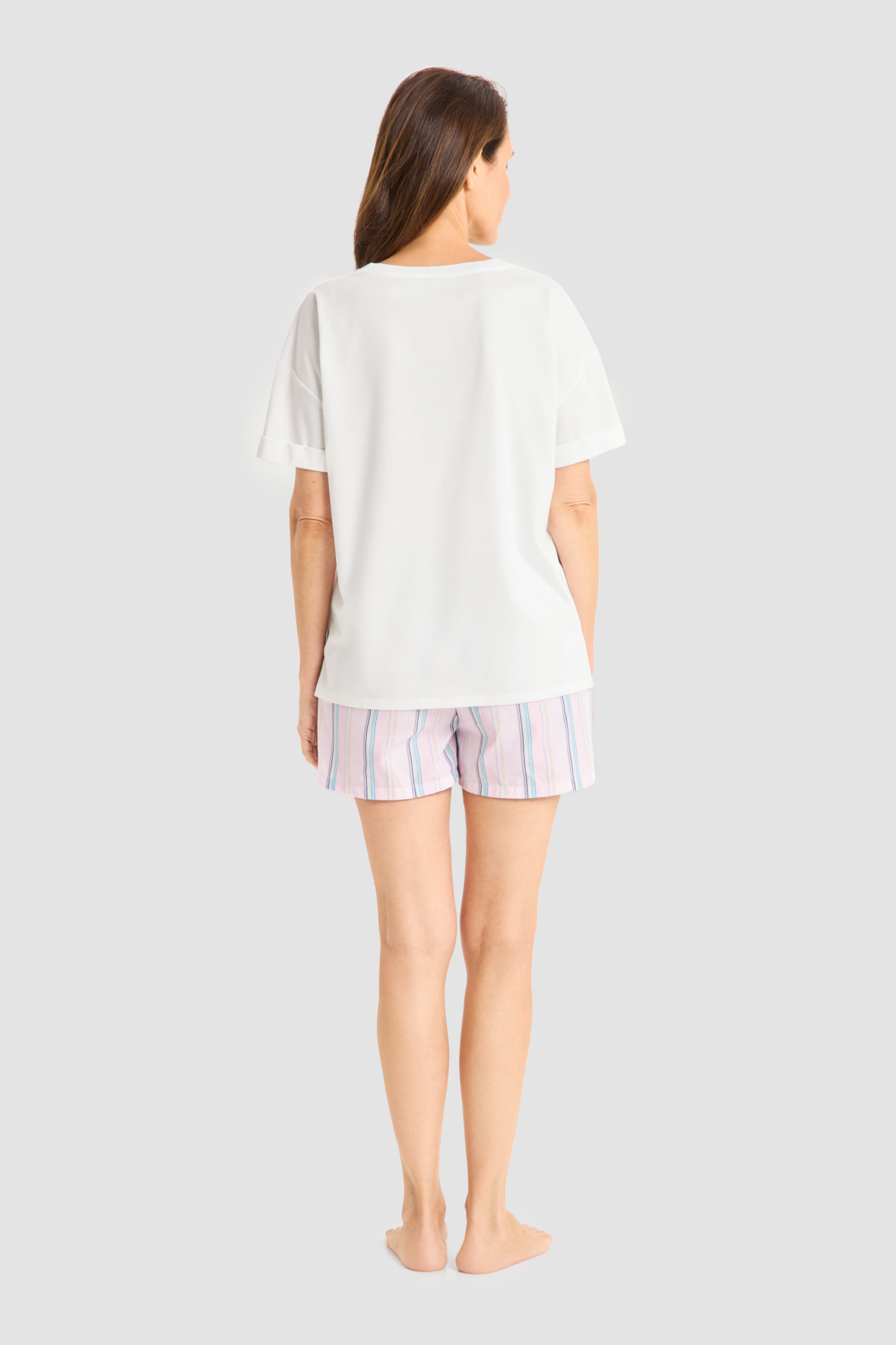 Féraud Lounge Top back view in White