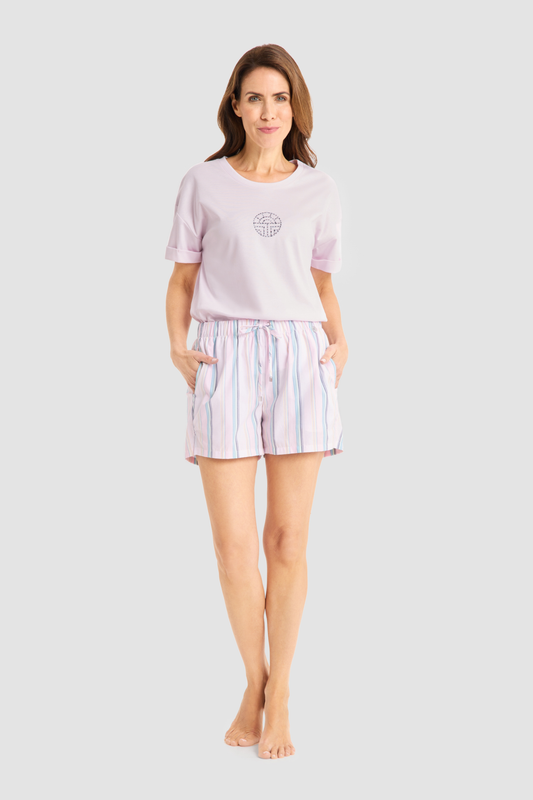 Féraud Lounge Pants on model in Stripe Multicolor