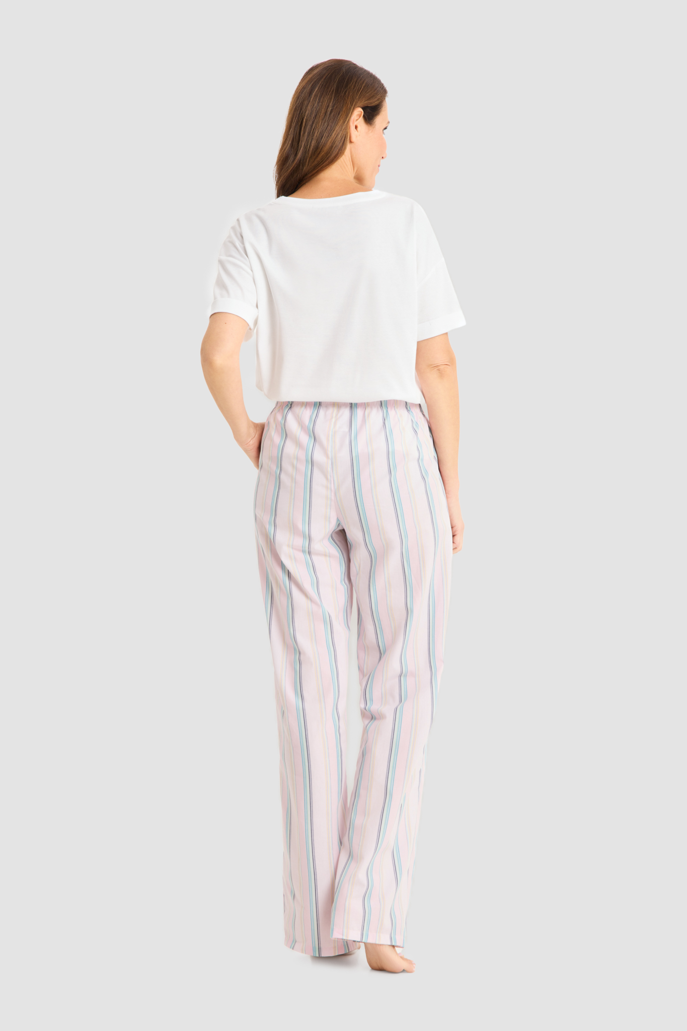 Féraud Lounge Pants back view in Stripe Multicolor