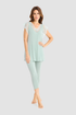 Féraud Pyjamas on model in Light Jade