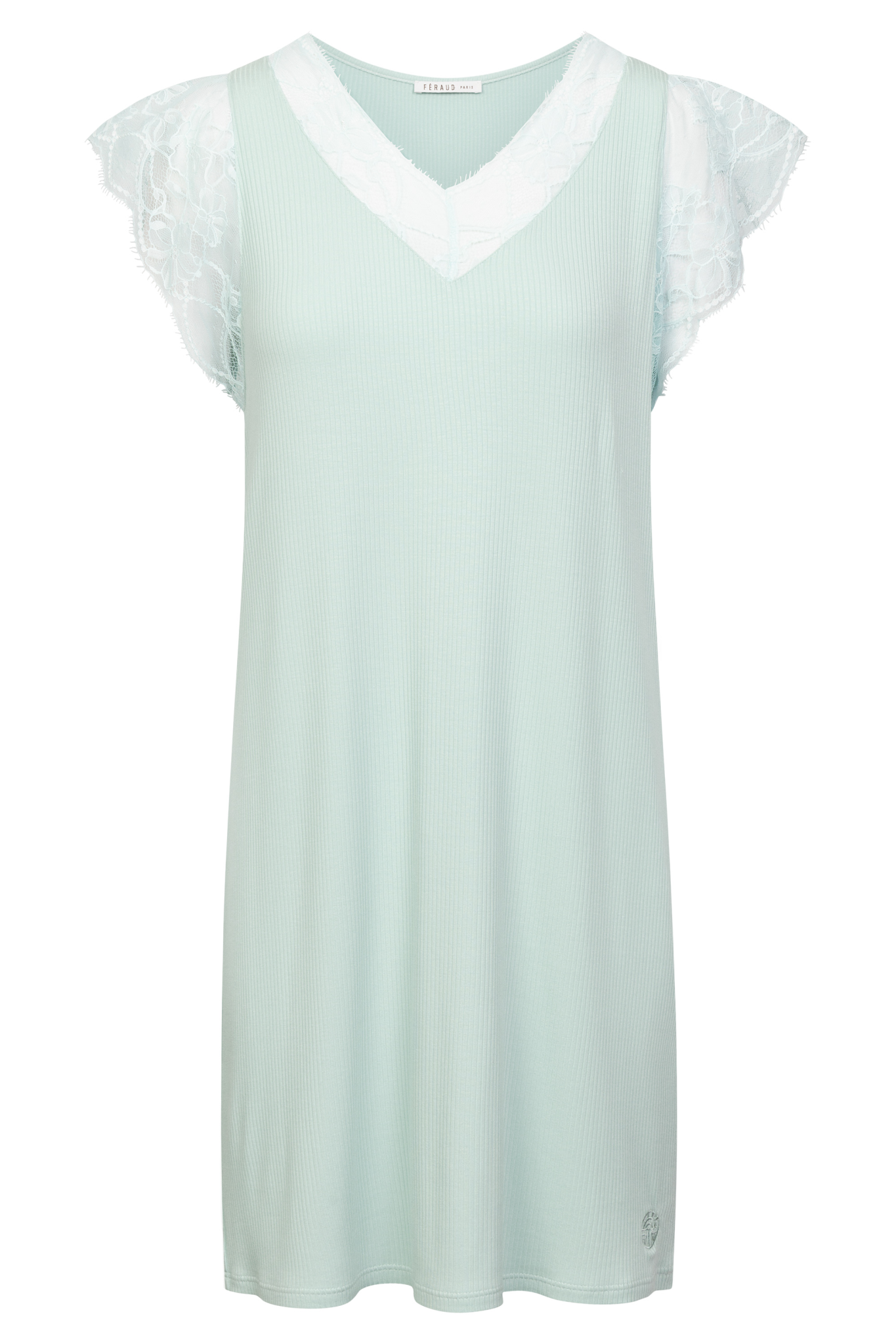 Féraud Nightgown front view in Light Jade