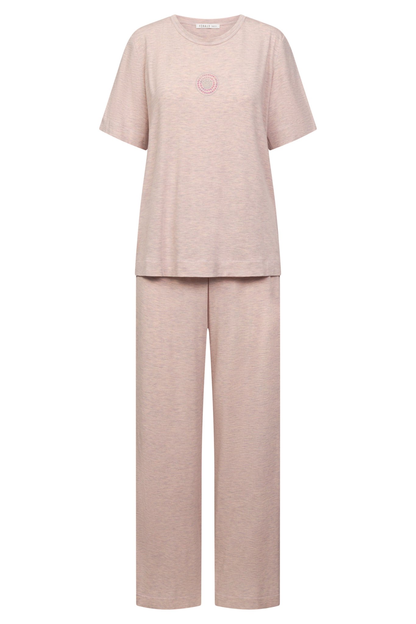 Féraud Pyjamas front view in Heather Rose