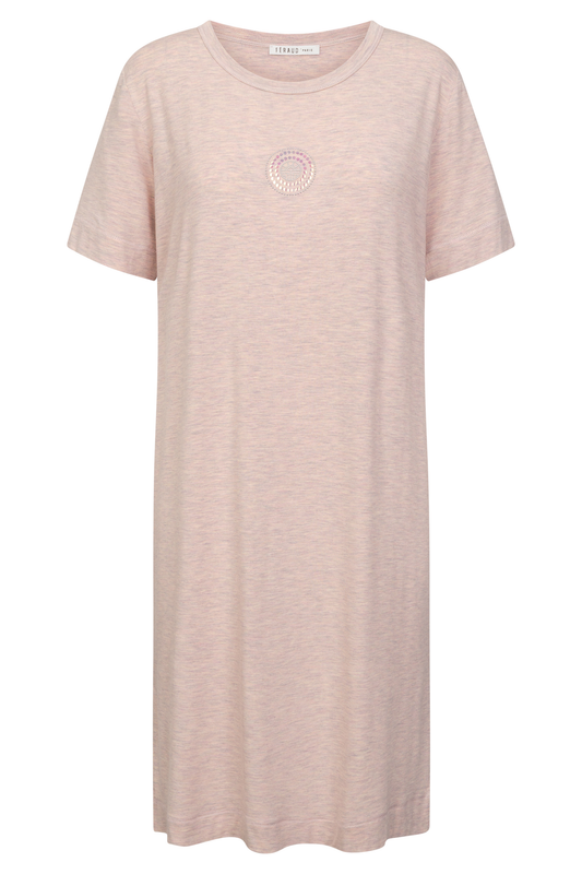 Féraud Nightgown front view in Heather Rose