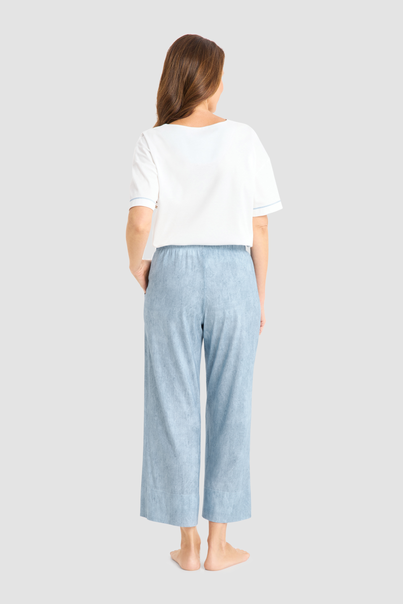Féraud Lounge Pants back view in Denim