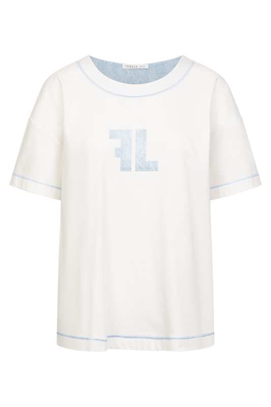 Féraud Lounge Top front view in Logoprint Blue