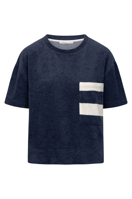 Féraud Lounge Top front view in Navy