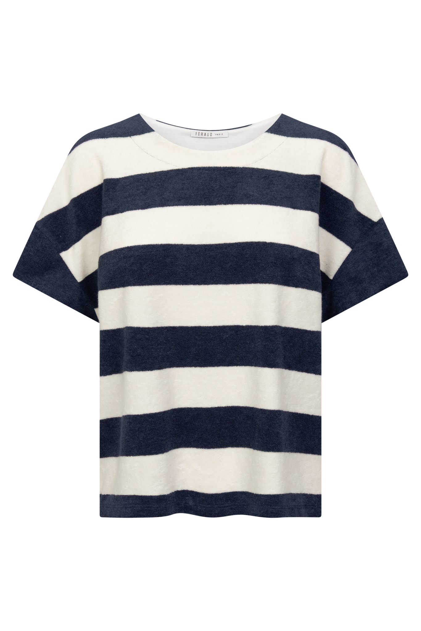 Féraud Lounge Top front view in Ringlet Navy