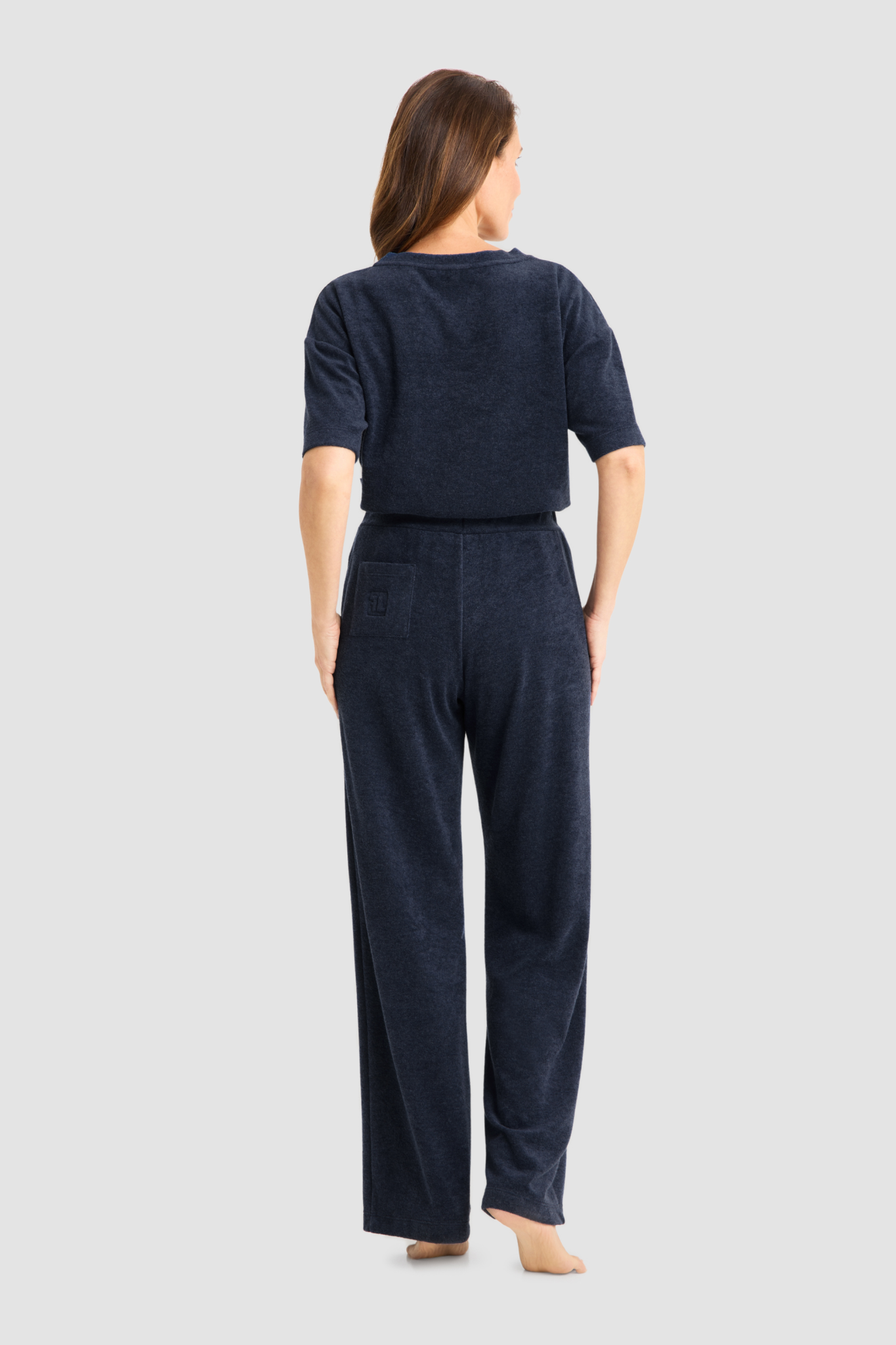 Féraud Lounge Pants back view in Navy