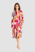 Féraud Beach Dress on model in Pink Flowers