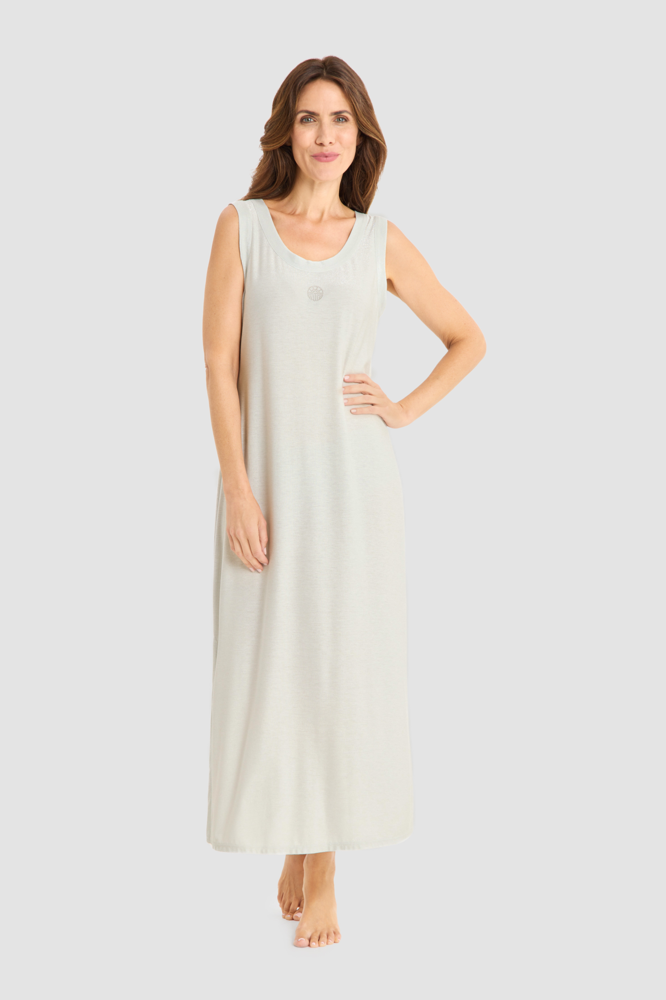 Féraud Beach Dress on model in Silver