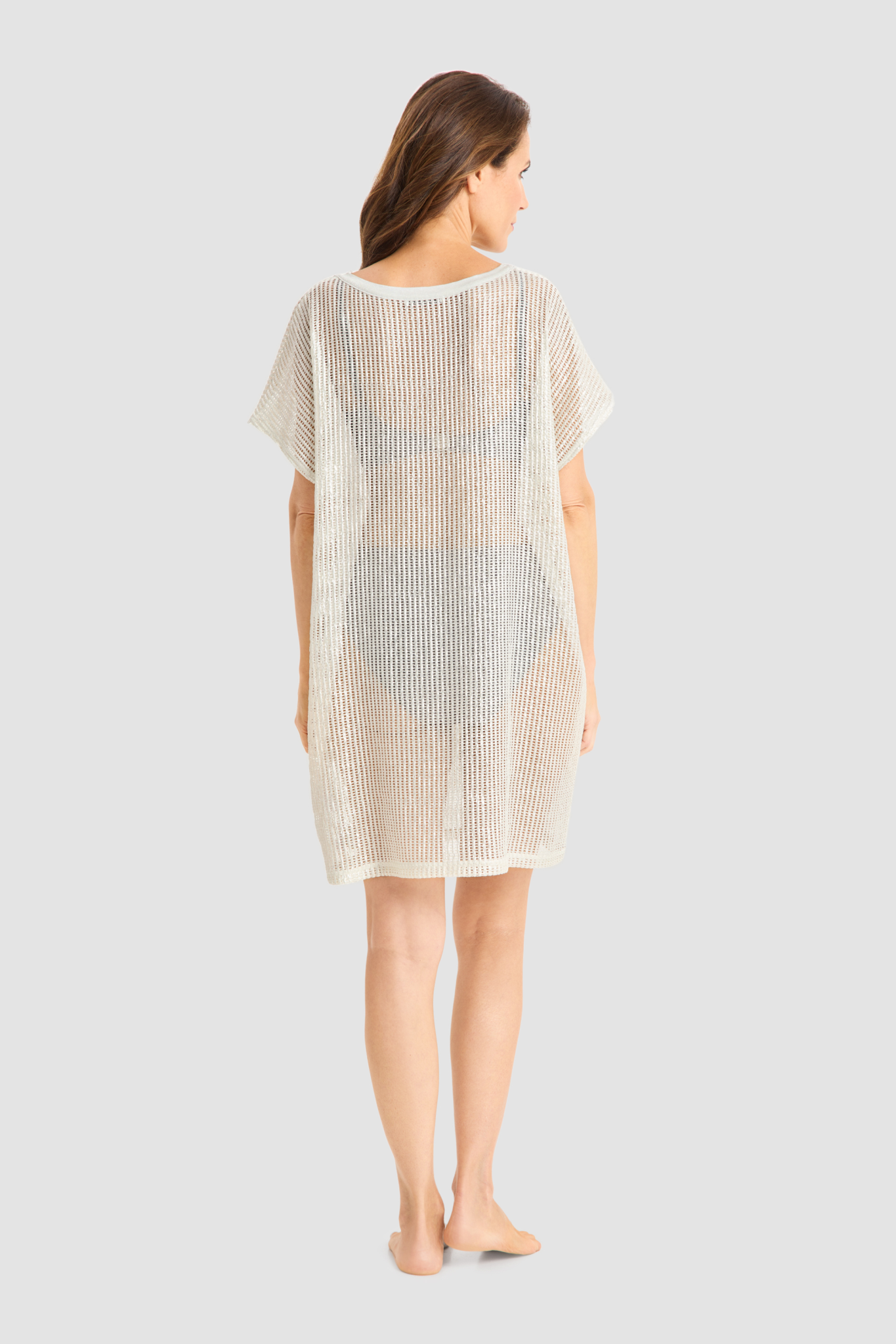 Féraud Beach Dress back view in Silver