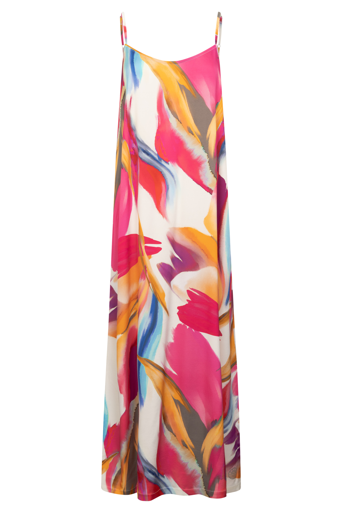 Féraud Beach Dress front view in Pink Flowers