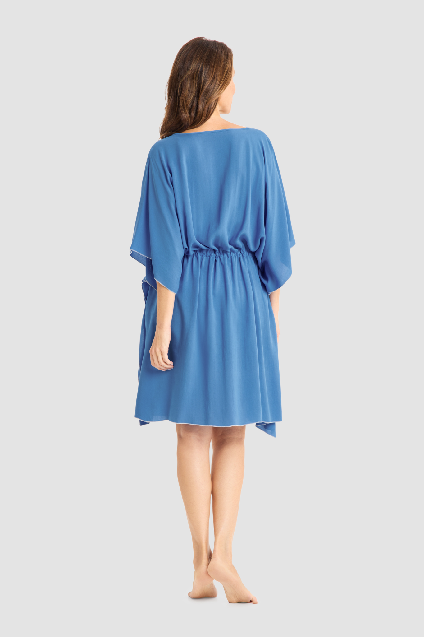 Féraud Beach Dress back view in Azur