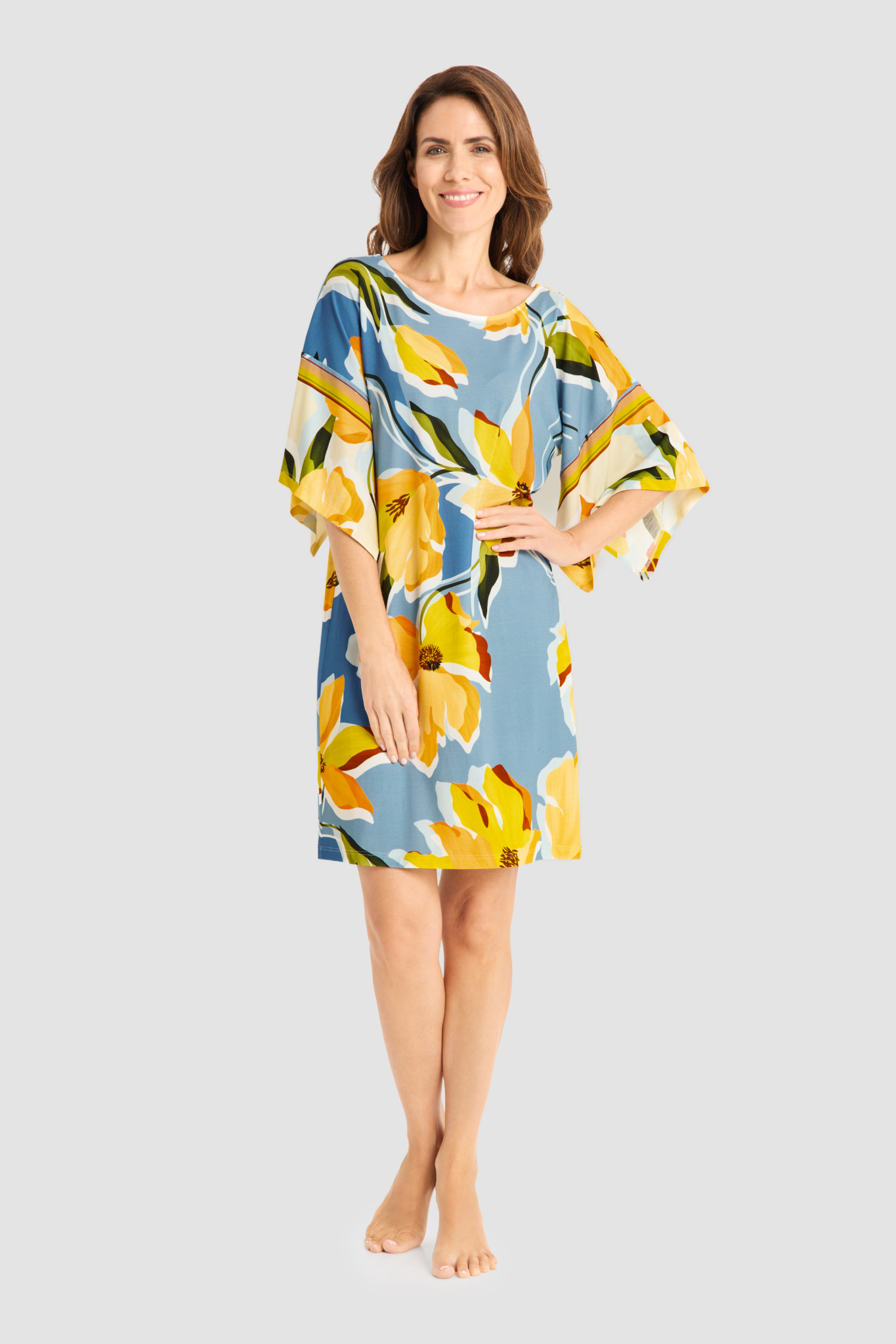 Féraud Beach Dress on model in Modern Flower