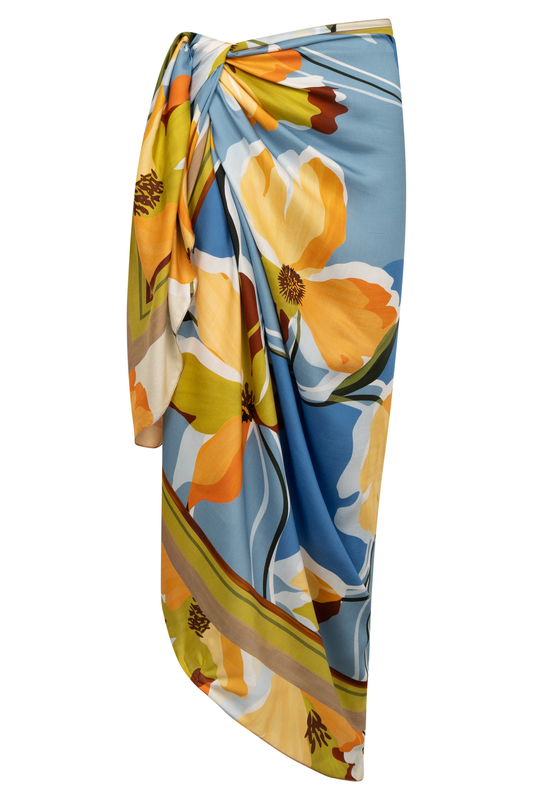 Féraud Pareo front view in Modern Flower