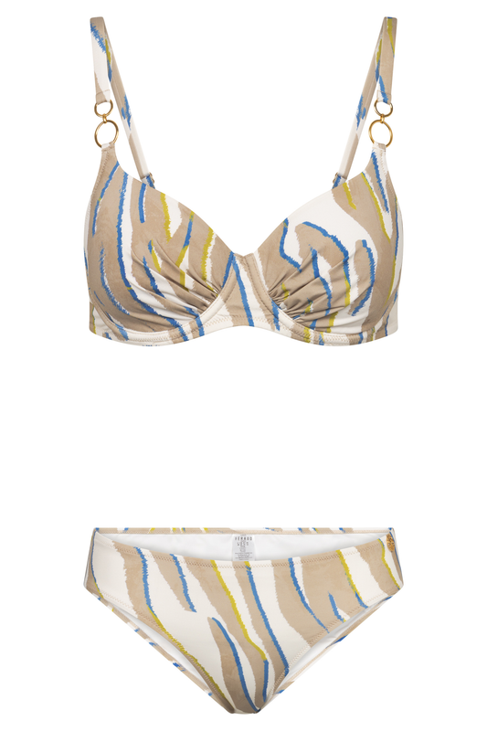 Féraud Bikini front view in Zebra